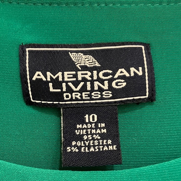 American Living Kelly Green Midi Dress Size 10 - Picture 4 of 7